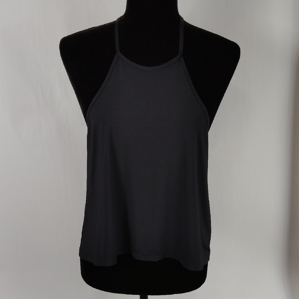 Port De Bras Black Halter Tank